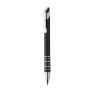 Stylo à bille en plastique - grip aluminium - clip métal - encre bleue - couleur noir Stylo à bille en plastique - grip aluminium - clip métal - encre bleue - couleur noir