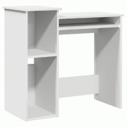 VidaXL Bureau avec étagères blanc 84x40x78 cm bois d'ingénierie Modèle Vega Frame Pro - 860445