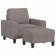 VidaXL Fauteuil avec repose-pied Taupe 60 cm Tissu Modèle Orion Office Plus - 3201150