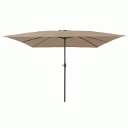 VidaXL Parasol de jardin Taupe 295 x 295 x 245 cm Polyester et Acier Modèle Orion Riviera - 42003655