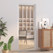 Vidaxl porte intérieure 83x201,5 cm blanc verre esg et aluminium 350569