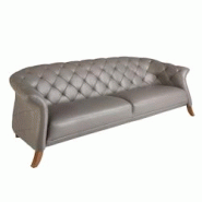 AC ANGEL CERDA Angel Cerdá Canapé Chester 3 places cuir gris 6188C 262 x 104 x 82 - gris textile 8435631031840 AC ANGEL CERDA Angel Cerdá Canapé Chester 3 places cuir gris 6188C 262 x 104 x 82 - gris textile 8435631031840