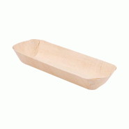 Barquette en bois de peuplier 19,5x7,5x2,7cm - par 50