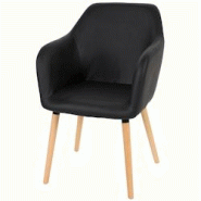 Décoshop26 - Chaise de salle à manger x1 design rétro en PVC noir pieds clairs 04_0002364 - noir 3000274432696 Décoshop26 - Chaise de salle à manger x1 design rétro en PVC noir pieds clairs 04_0002364 - noir 3000274432696