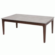 Décoshop26 - Table basse table d'appoint en bois plateau HDF 46x120x70 cm aspect béton pieds marron 04_0008460 - marron 3000262573844 Décoshop26 - Table basse table d'appoint en bois plateau HDF 46x120x70 cm aspect béton pieds marron 04_0008460 - marron 3000262573844