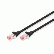 DIGITUS Câble de raccordement CAT 6 S/FTP, 10 m, noir - noir DK-1644-100/BL