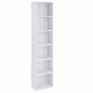 Helloshop26 - Bibliothèque étagère de rangement 6 niveaux meuble cube pour salon bureau chambre style scandinave 40 x 24 x 178,5 cm 12_0004248 - 30