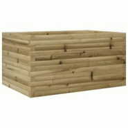 Helloshop26 - Jardinière bac lit surélevé plantes fleurs terrasse jardin 90 x 60 x 45,5 cm bois de pin imprégné marron 02_0038015 - 3000214022116 Helloshop26 - Jardinière bac lit surélevé plantes fleurs terrasse jardin 90 x 60 x 45,5 cm bois de pin imprégné marron 02_0038015 - 3000214022116