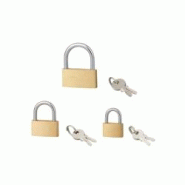 Lot de 3 cadenas BASIC à clé, base 20 - 30 -40 mm, anse acier, 6 clés - SP - doré 3150261502342 Lot de 3 cadenas BASIC à clé, base 20 - 30 -40 mm, anse acier, 6 clés - SP - doré 3150261502342