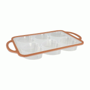 Menastyl - Moule à patisserie mady 6 compartiments coeur silicone acier carbone - 3256391055700