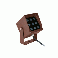 Projecteur Led Ges2232 18W Marron Avec Support Ip65, Température De Lumière Sélectionnable 3000K/4000K/6500K - Gea Luce - marron GES2232