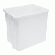 Schneider - Bac empilable, HDPE - 50,0 L - blanc plastique 202200