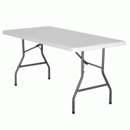 Table pliante réception rect. HDPE Nimes 152x76x74cm - blanche