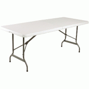 Table pliante rectangulaire Bolero blanche 1,8 m - LL001