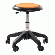Tabouret professionnel petite enfance base plastique Assise simili cuir Orange Tabouret professionnel petite enfance base plastique Assise simili cuir Orange