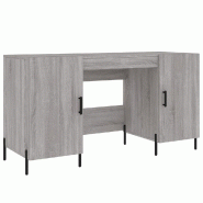 VidaXL Bureau sonoma gris 140x50x75 cm bois d'ingénierie Modèle Orion Office Prestige - gris 829562