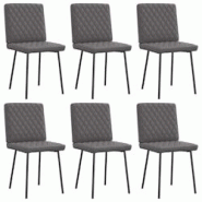 VidaXL Chaises à Manger Lot De 6 Gris Similicuir - gris 8721158569301 VidaXL Chaises à Manger Lot De 6 Gris Similicuir - gris 8721158569301