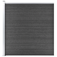 Vidaxl panneau de clôture wpc 175x186 cm noir 148973
