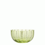 Zafferano Lot De 6 Bols Perle Vert Pomme En Verre Artisanal, Design Élégant Et Raffiné Pour Tables Modernes Et Uniques - Collection Perle 6X - PR00813