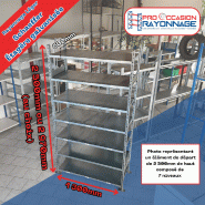 Étagère SCHÄFER Galvanisée - Hauteur et niveaux configurables Étagère SCHÄFER Galvanisée - Hauteur et niveaux configurables