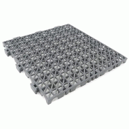 ANTIHUMEDADES Lot de 100 dalles renforcées 33x33x2cm (gris clair) Revêtement de sol résistant à l'humidité pour pièces humides : garages, buande