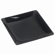 Assiette Fluid' PS 13x12x1,1cm noire - par 100