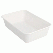 Barquette bagasse blanche 700cc 17,5x12x4,5cm - par 500