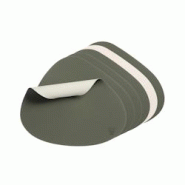 Bjorn Set de table curve réversible - 6 pièces - Cuir recyclé blanc crème et vert de gris - multicolore 3701488308424 Bjorn Set de table curve réversible - 6 pièces - Cuir recyclé blanc crème et vert de gris - multicolore 3701488308424