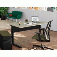 Bureau droit professionnel individuel Adéma - fabriqué en France - Dimensions 100/120/140/160 x 80 cm - Plan mélaminé 22 mm - Structure acier avec voile de fond Bureau droit professionnel individuel Adéma - fabriqué en France - Dimensions 100/120/140/160 x 80 cm - Plan mélaminé 22 mm - Structure acier avec voile de fond