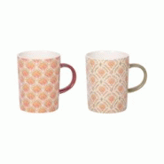 Coffret de 2 mugs Rangoli 25 cl - Multicolore Rond Grès Table Passion 11.5x8 cm - multicolore Grès 3106232970405 Coffret de 2 mugs Rangoli 25 cl - Multicolore Rond Grès Table Passion 11.5x8 cm - multicolore Grès 3106232970405
