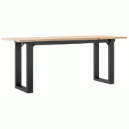 Décoshop26 - Table basse rectangulaire style industriel 110 x 40 x 45 cm bois de pin et acier DEC036235 - acier 3000261110972