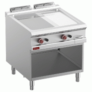 Diamond - Plaque de cuisson 2/3 lisse & 1/3 rain., chrom. Mod. 1/1, armoire ouv. - réf. G9/PMCA8-N - gris inox AKS-G9/PMCA8-N Diamond - Plaque de cuisson 2/3 lisse & 1/3 rain., chrom. Mod. 1/1, armoire ouv. - réf. G9/PMCA8-N - gris inox AKS-G9/PMCA8-N