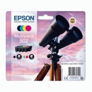 Epson 502 C13T02V64010 Pack 4 Cartouches Noir et couleurs (Jumelles) - multicolore 9587159466532 Epson 502 C13T02V64010 Pack 4 Cartouches Noir et couleurs (Jumelles) - multicolore 9587159466532