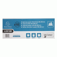 Exacompta Lot de 30 Bobine papier thermique sans Phénol pour caisse, Safe Contact - larg. 80mm / diam. 80mm - papier 43918E