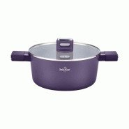 Faitout 20x9cm avec couvercle tous feux dont induction Speiez Castle Collection Taupe Violet  SH-SCC20T usage non-intensif Swiss Haus - 5407011641812