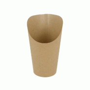 Gobelet à frites en kraft 270ml Ø7x10,5cm par 2500