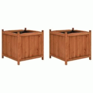 Helloshop26 - Lot de 2 jardinières surélevées 50 x 50 x 50 cm bois de sapin marron 02_0000887 - 3000072221539 Helloshop26 - Lot de 2 jardinières surélevées 50 x 50 x 50 cm bois de sapin marron 02_0000887 - 3000072221539