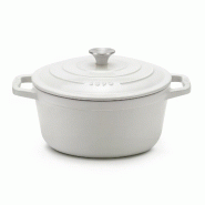 La Fonderie 1890 IENA22 - Cocotte en fonte 22cm beige - noir fonte IENA22