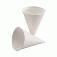 PAPSTAR 200 Gobelet pointu, papier canne à sucre 100 ml Ø 7 cm - 9,5 cm blanc - blanc 88617