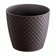 Prosperplast - Pot ORIENT 1 L - 12,8x12,8x11,2 cm, coloris Anthracite - gris plastique polypropylène ZA3518