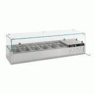 Saladette a poser 1400 mm bacs 1/4 gn x 6 - bac non inclus - P7450.0007