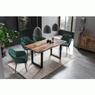 SalesFever Fauteuil | Couverture aspect velours | Cadre en métal, réglable en hauteur | Couture des boutons | L 61 x P 45 x H 85 cm | vert – noir SalesFever Fauteuil | Couverture aspect velours | Cadre en métal, réglable en hauteur | Couture des boutons | L 61 x P 45 x H 85 cm | vert – noir