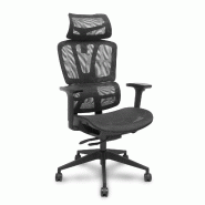 Silla Pro537 traslack malla negra brazos 3D ruedas nailon 60 mm - multi-matériau 537TKM840B3DRN60