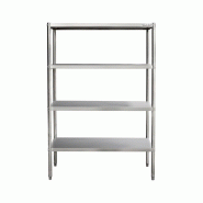 Skyrainbow Étagère, 4 niveaux, 80x40x180 - inox THSS840L