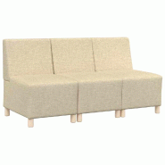Unité de Sofa Modulaire Sans Accoudoirs 3 pcs Crème Modèle Apex Pro - Matériau naturel 8721288279248