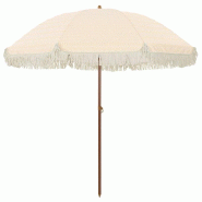 VidaXL Parasol de plage Jaune et blanc 205 x 205 x 210 cm Modèle Terrasse Celeste Prime Plus - 42006680