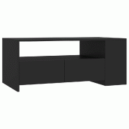 VidaXL Table basse noir 102x55x42 cm bois d'ingénierie Modèle Épure Horizon - 810918