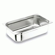 Bac GN Gastro 1/1 Inox - Hauteur 100 mm - Renforcé et modulaire - Marque Lacor_0