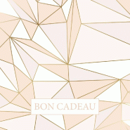 Bon cadeau graphique rose 12x12cm - par 12