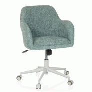 Chaise de bureau / chaise pivotante SOLAO HOME W Textile bouclette menthe hjh LIVING - vert polyester 661023